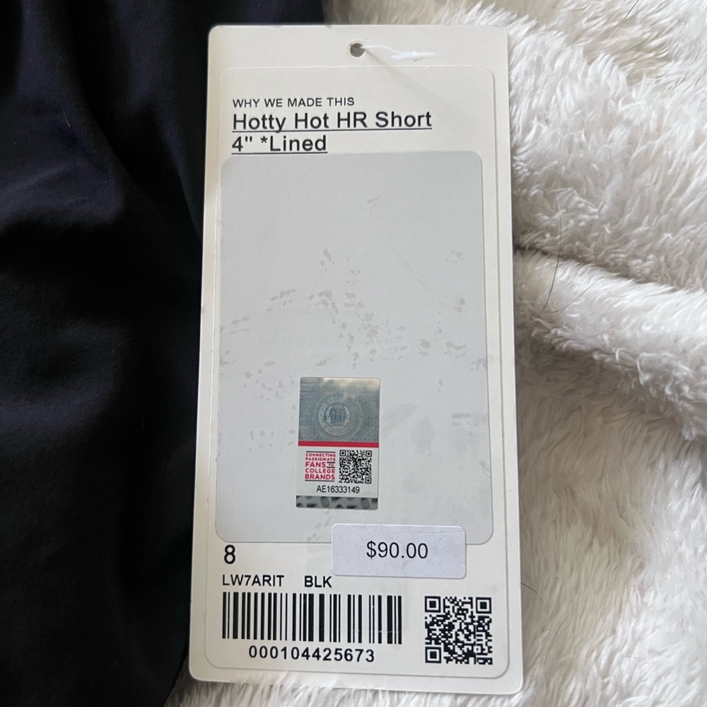 TENNESSEE X LULULEMON HOTTY HOT HIGH-RISE SHORT 4in Black size 8 - Picture 6 of 7